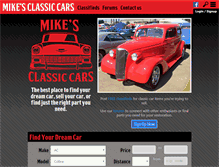 Tablet Screenshot of mikeclassiccars.com